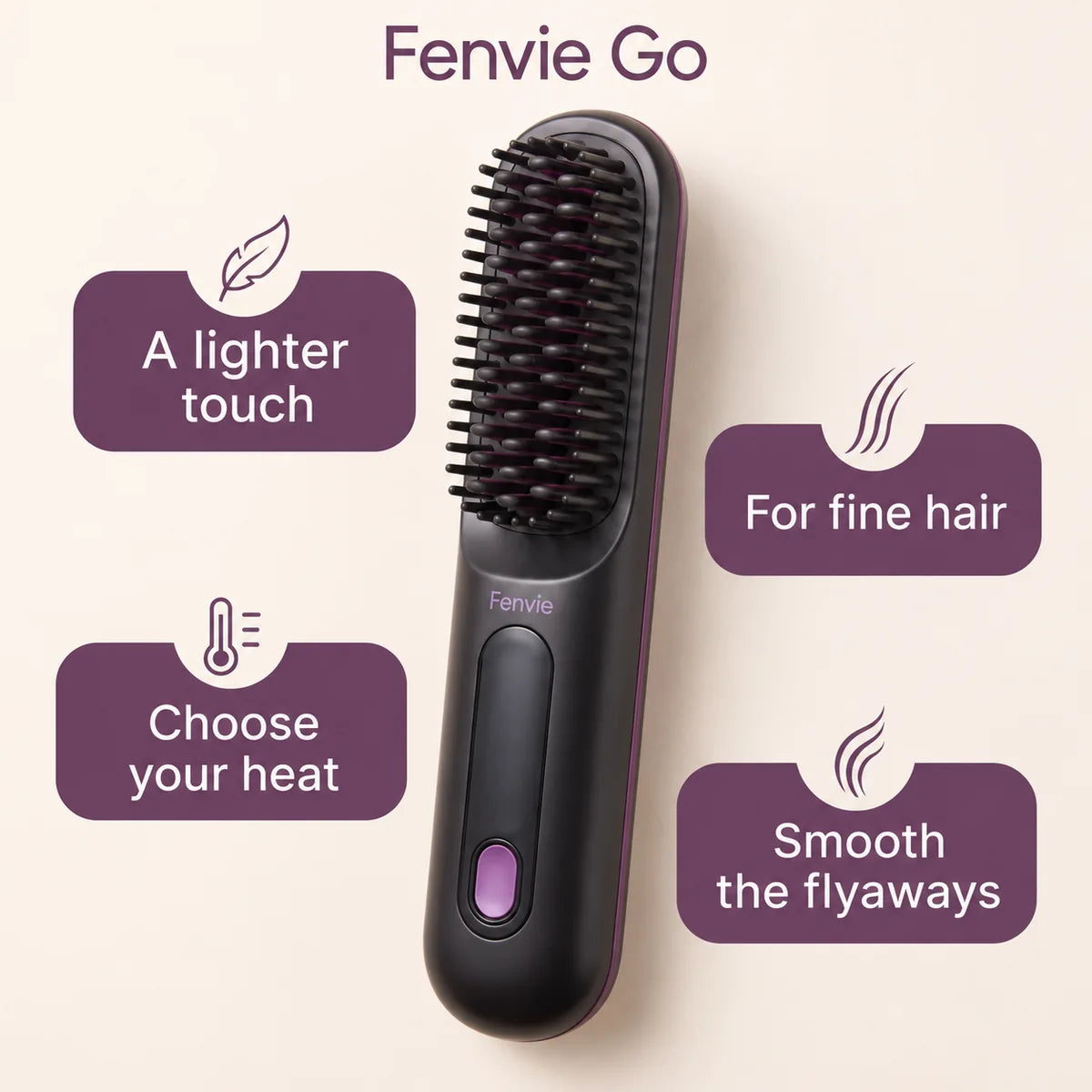 Choose a lower heat for fine hair and small touch-ups
