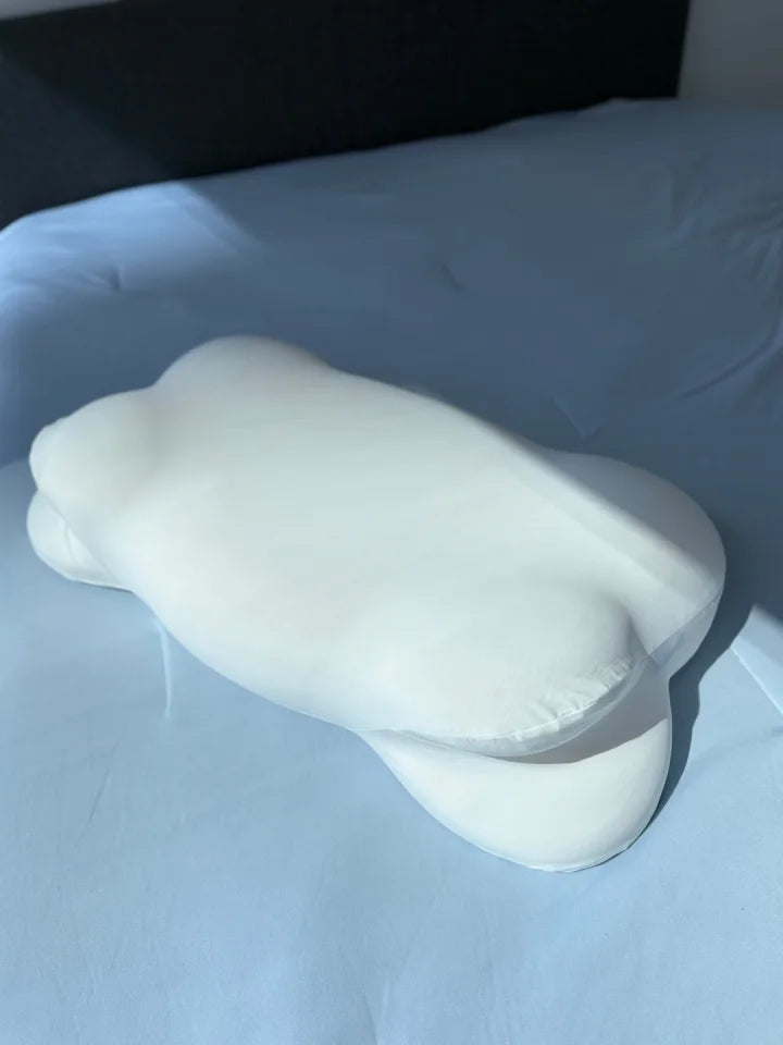 Eleanor J. with her pillow