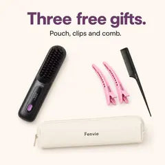 Fenvie Go with its free ivory pouch, pink clips and comb
