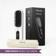 White Fenvie Go brush with box and pouch