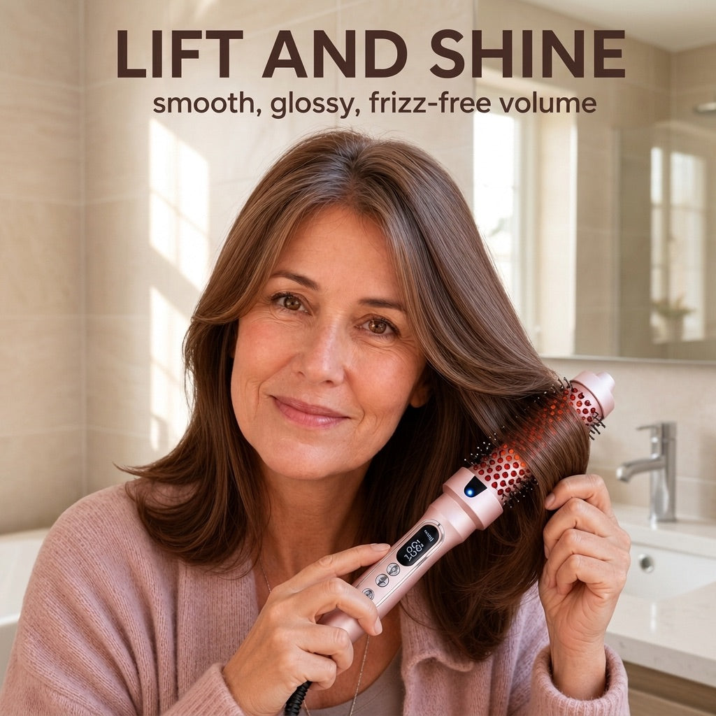 Soft, glossy, frizz-smoothed finish